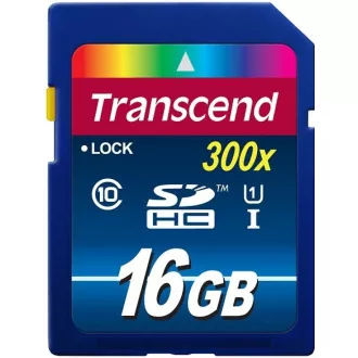 TRANSCEND SDHC Premium 16 GB, razred 10 UHS-I, 300X (45 MB/s)