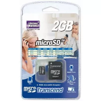 TRANSCEND MicroSD kartica 2GB   adapter