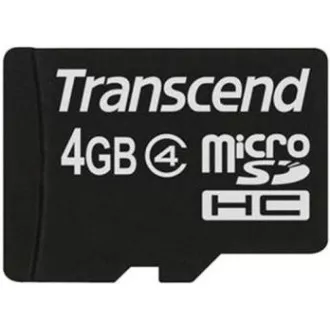 TRANSCEND MicroSDHC kartica 4 GB razreda 4, brez adapterja