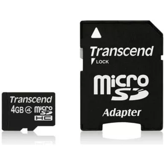 TRANSCEND MicroSDHC kartica 4GB Class 4   adapter