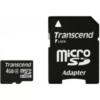 TRANSCEND MicroSDHC kartica 4GB Class 4   adapter