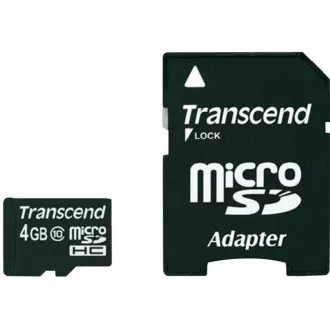 TRANSCEND MicroSDHC kartica 4GB razreda 10   adapter