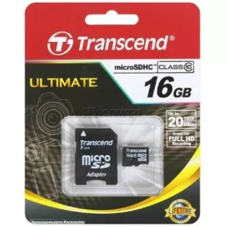 TRANSCEND MicroSDHC kartica 16 GB razreda 10   adapter