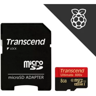 TRANSCEND MicroSDHC kartica 8GB Ultimate, Class 10 UHS-I 600x, MLC   adapter