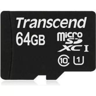 TRANSCEND MicroSDXC 64 GB Premium, razred 10 UHS-I 400x (R:85/W:35 MB/s)   adapter