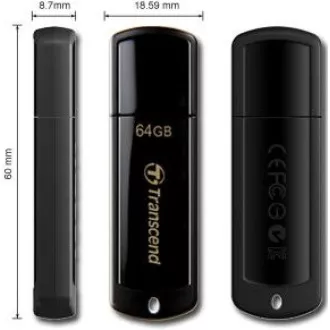 TRANSCEND Flash disk 16 GB JetFlash®350, USB 2.0 (R:13/W:4 MB/s), črn