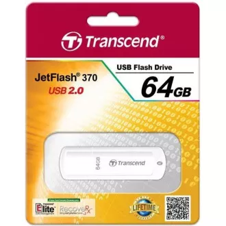 TRANSCEND Flash disk 64 GB JetFlash®370, USB 2.0 (R:16/W:6 MB/s), bel
