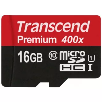 TRANSCEND MicroSDHC kartica 16GB Premium, Class 10 UHS-I 300x, brez adapterja