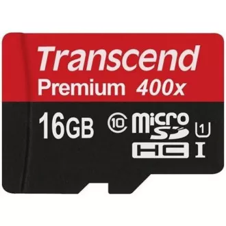 TRANSCEND MicroSDHC kartica 16GB Premium, Class 10 UHS-I 300x, brez adapterja