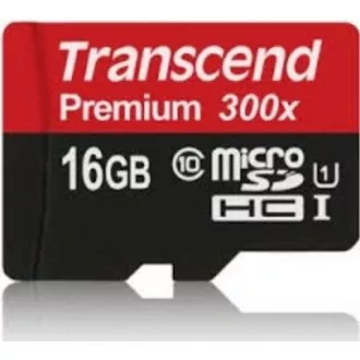 TRANSCEND MicroSDHC kartica 16GB Premium, Class 10 UHS-I 300x, brez adapterja