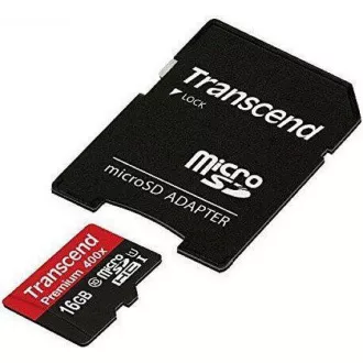 TRANSCEND MicroSDHC kartica 16GB Premium, Class 10 UHS-I 300x   adapter