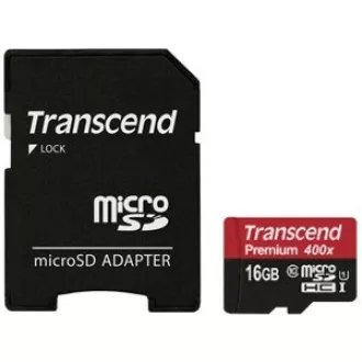 TRANSCEND MicroSDHC kartica 16GB Premium, Class 10 UHS-I 300x   adapter