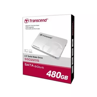 TRANSCEND SSD 220S 480 GB, SATA III 6 Gb/s, TLC, aluminijasto ohišje TRANSCEND SSD 220S 480 GB, SATA III 6 Gb/s, TLC, aluminijasto ohišje