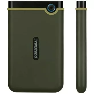 TRANSCEND Zunanji trdi disk USB 3.0 StoreJet 25M3G, tanek, 1 TB, črn (SATA, gumijasto ohišje, zaščita pred udarci)