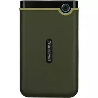 TRANSCEND Zunanji trdi disk USB 3.0 StoreJet 25M3G, tanek, 2 TB, črn (SATA, gumijasto ohišje, zaščita pred udarci)