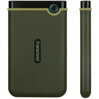 TRANSCEND Zunanji trdi disk USB 3.0 StoreJet 25M3G, tanek, 2 TB, črn (SATA, gumijasto ohišje, zaščita pred udarci)