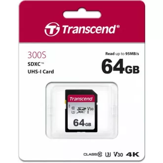 TRANSCEND SDXC kartica 64GB 300S, UHS-I U3 V10 (R:100/W:25 MB/s) TRANSCEND SDXC kartica 64GB 300S, UHS-I U3 V10 (R:100/W:25 MB/s)