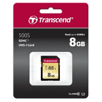 TRANSCEND SDHC kartica 8GB 500S, UHS-I U1 (R:95/W:20 MB/s) TRANSCEND SDHC kartica 8GB 500S, UHS-I U1 (R:95/W:20 MB/s)