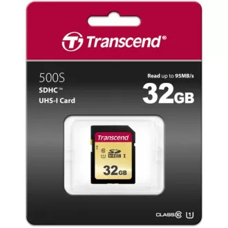 TRANSCEND SDHC kartica 32GB 500S, UHS-I U1 (R:95/W:35MB/s) TRANSCEND SDHC kartica 32GB 500S, UHS-I U1 (R:95/W:35MB/s)