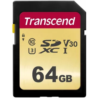 TRANSCEND SDXC kartica 64GB 500S, UHS-I U3 V30 (R:95/W:50 MB/s)