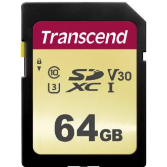 TRANSCEND SDXC kartica 64GB 500S, UHS-I U3 V30 (R:95/W:50 MB/s)
