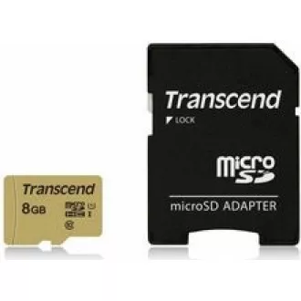 TRANSCEND MicroSDHC kartica 8GB 500S, UHS-I U1 adapter TRANSCEND MicroSDHC kartica 8GB 500S, UHS-I U1 adapter