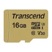 TRANSCEND MicroSDHC kartica 16GB 500S, UHS-I U3 V30   adapter