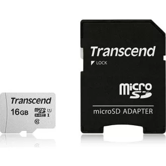 TRANSCEND MicroSDHC kartica 16GB 300S, UHS-I U1   adapter