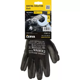 BUNTING EVO BLACK rokavice blister - 10