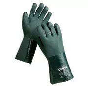 Rokavice PETREL v zeleni barvi. PVC - 11