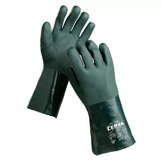 Rokavice PETREL v zeleni barvi. PVC - 11