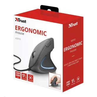 TRUST Verto ergonomska miška USB, črna TRUST Verto ergonomska miška USB, črna