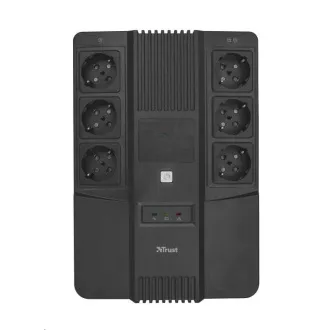 UPS TRUST Maxxon 800VA s 6 standardnimi stenskimi vtičnicami UPS TRUST Maxxon 800VA s 6 standardnimi stenskimi vtičnicami
