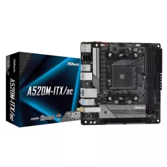 ASRock MB Sc AM4 A520M-ITX/AC, AMD A520, 2xDDR4, HDMI, DP - Razpakirano ASRock MB Sc AM4 A520M-ITX/AC, AMD A520, 2xDDR4, HDMI, DP - Razpakirano