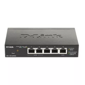 D-Link DGS-1100-05PDV2 5-portno gigabitno pametno stikalo PoE, brez napajalnika - napajanje s PoE, 2 vhoda PoE D-Link DGS-1100-05PDV2 5-portno gigabitno pametno stikalo PoE, brez napajalnika - napajanje s PoE, 2 vhoda PoE
