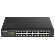D-Link DGS-1100-24PV2 24-portno gigabitno pametno upravljano stikalo PoE, 12x PoE, PoE budget 100W, brez ventilatorja