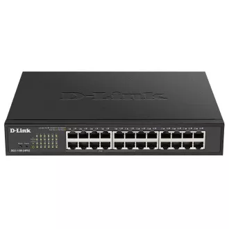 D-Link DGS-1100-24PV2 24-portno gigabitno pametno upravljano stikalo PoE, 12x PoE, PoE budget 100W, brez ventilatorja