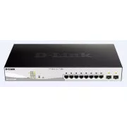 D-Link DGS-1210-10MP 10-portno gigabitno stikalo Smart  PoE, 8x GbE PoE , 2x SFP, PoE 130W, brez ventilatorja