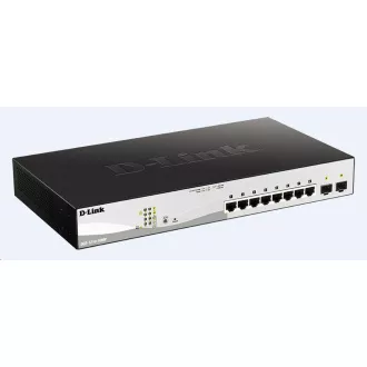 D-Link DGS-1210-10MP 10-portno gigabitno stikalo Smart  PoE, 8x GbE PoE , 2x SFP, PoE 130W, brez ventilatorja