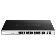 D-Link DGS-1210-28P 28-portno gigabitno stikalo Smart  PoE, 24x GbE PoE , 4x RJ45/SFP, PoE 193W