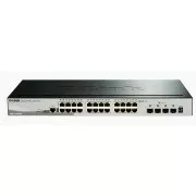 D-Link DGS-1510-28X 28-portno gigabitno stezno pametno upravljano stikalo, 24x gigabitni RJ45, 4x 10G SFP