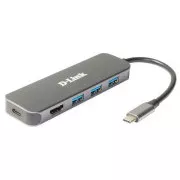 D-Link DUB-2333 USB-C vozlišče s HDMI in 3x USB3.0, mini priklopna postaja