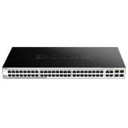 D-Link DGS-1210-52 52-portno gigabitno stikalo Smart , 48x GbE, 4x RJ45/SFP, brez ventilatorja