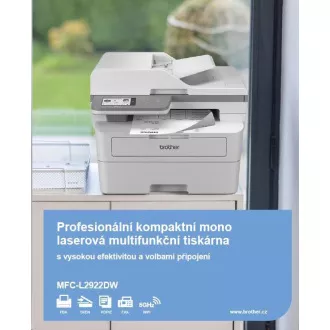 BROTHER večnamenski mono laserski aparat MFC-L2922DW, A4, 34 strani na minuto, DUALSKEN, 256 MB, 1200x1200, USB, LAN, WIFI, DUPLEX BROTHER večnamenski mono laserski aparat MFC-L2922DW, A4, 34 strani na minuto, DUALSKEN, 256 MB, 1200x1200, USB, LAN, WIFI, DUPLEX