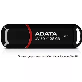 ADATA Flash disk 64GB UV150, USB 3.1 Dash Drive (R:90/W:20 MB/s), črn