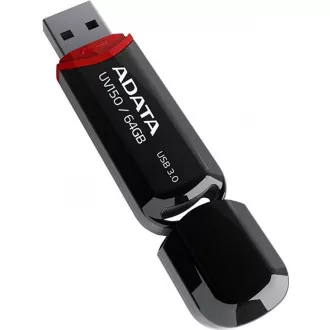 ADATA Flash disk 64GB UV150, USB 3.1 Dash Drive (R:90/W:20 MB/s), črn