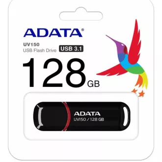 ADATA Flash disk 128 GB UV150, USB 3.1 Dash Drive (R:90/W:20 MB/s), črn