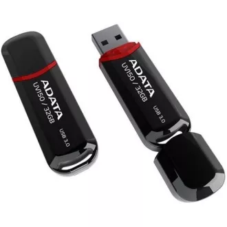 ADATA Flash disk 128 GB UV150, USB 3.1 Dash Drive (R:90/W:20 MB/s), črn