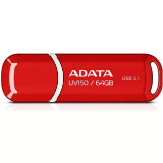 ADATA Flash disk 64GB UV150, USB 3.1 Dash Drive (R:90/W:20 MB/s), rdeča