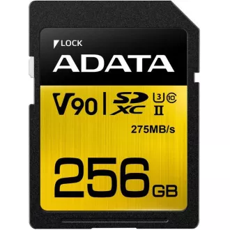 Kartica ADATA SDXC 256 GB Premier One UHS-II U3 Class 10 (R:275/W:155 MB/s)